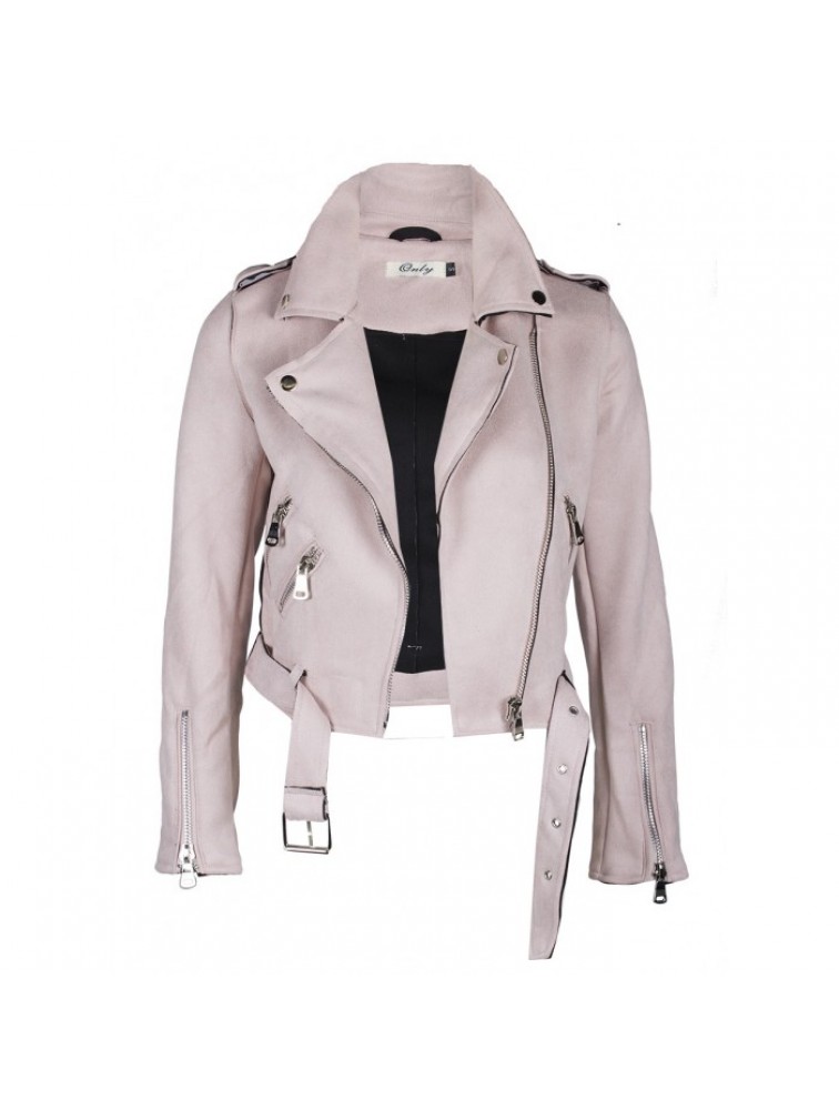 SHE CLOTHES Suedine Jacket Pink